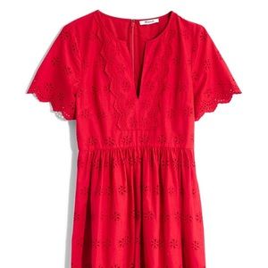Madewell Scallop Eyelet Dress